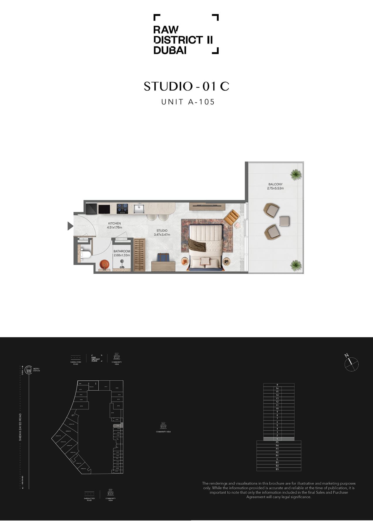 Studio 01 C — Unit A-105