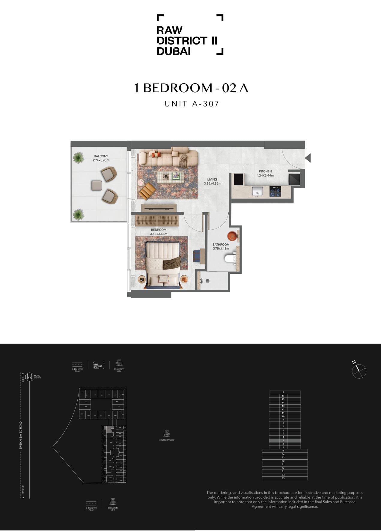 1 Bedroom Suite floor plan