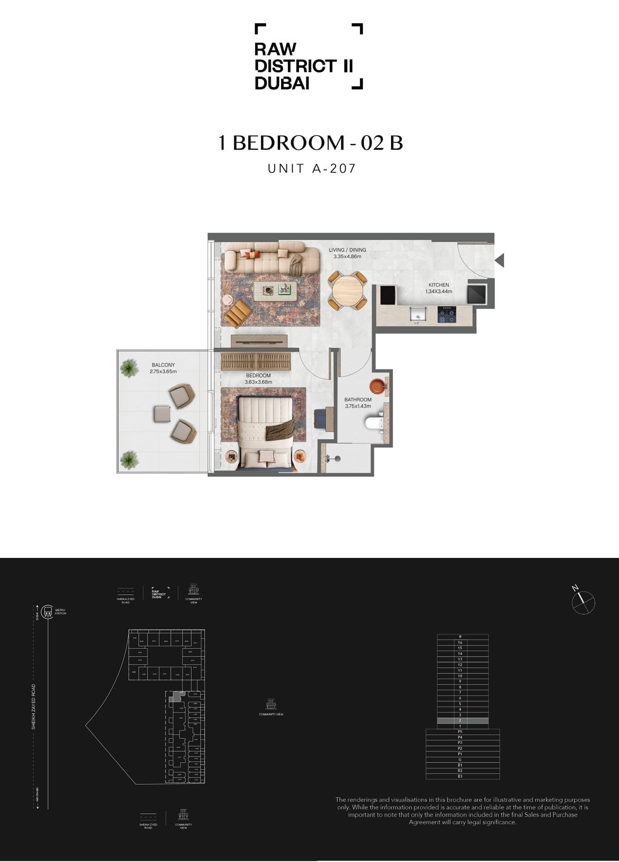 1 Bedroom Suite floor plan